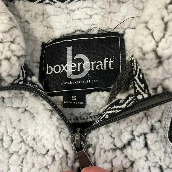 Boxercraft Gray Sherpa 1/2 Zip Pullover Sweatshirt Grand Valley Women's Small - Picture 4 of 6